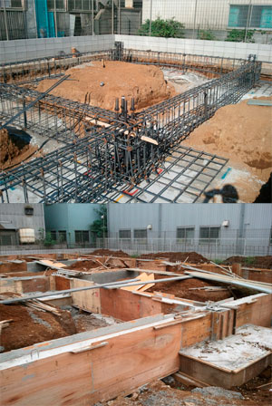 新社屋施工中